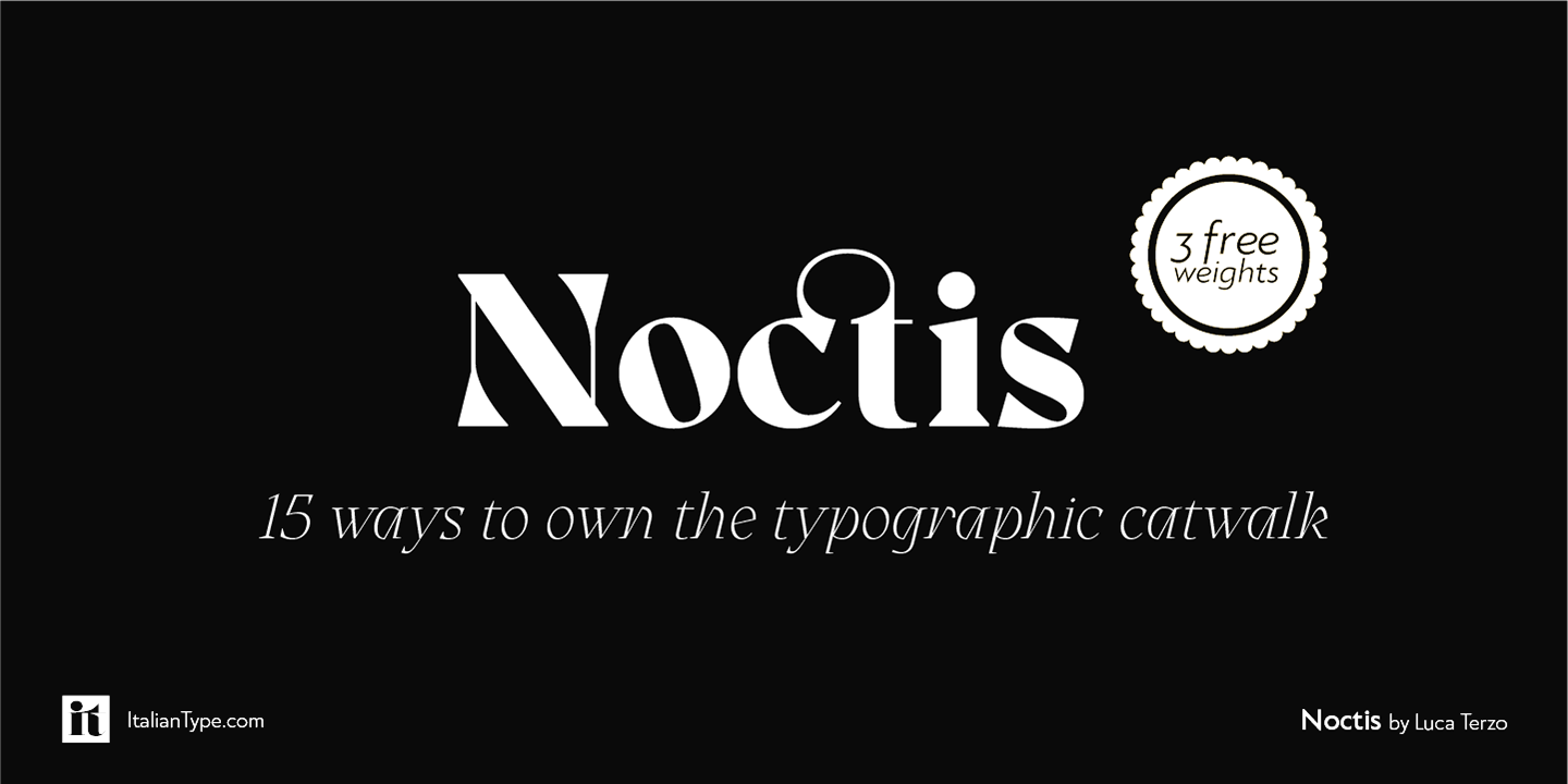 Beispiel einer Noctis-Schriftart